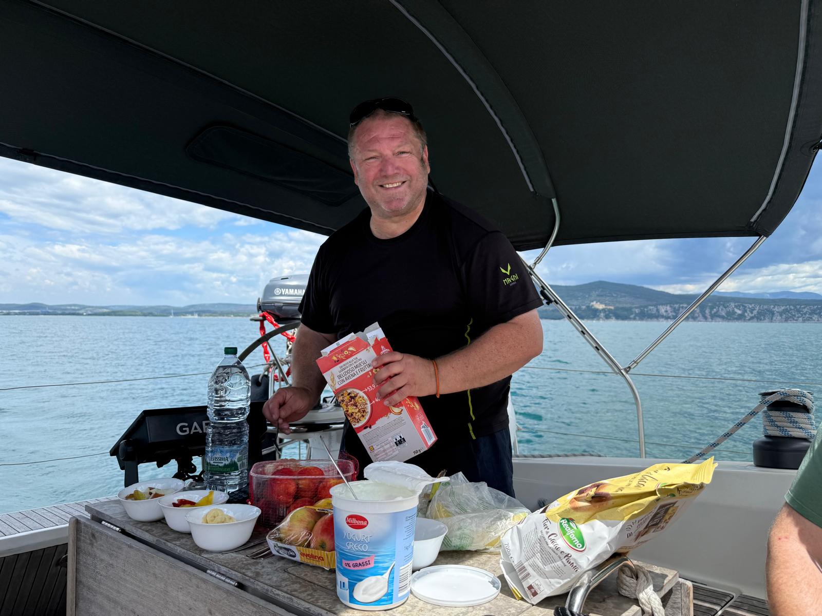 Stefan Müller a bordo della SY HERA